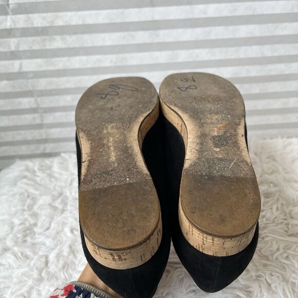 Gianvito Rossi Black Suede Slip On Shoes small platform size IT 36/US 6 - Picture 6 of 9